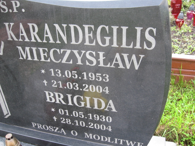 Mieczysław Karandegilis 1953 Głuszyca - Grobonet - Wyszukiwarka osób pochowanych