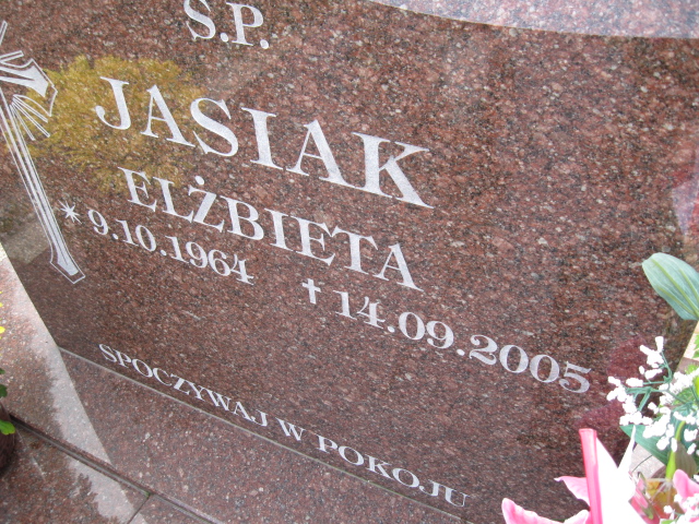 Elżbieta Jasiak 1964 Głuszyca - Grobonet - Wyszukiwarka osób pochowanych