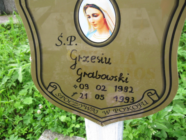 Grzegorz Grabowski 1982 Głuszyca - Grobonet - Wyszukiwarka osób pochowanych