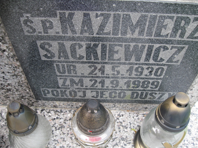 Kazimierz Sackiewicz 1930 Głuszyca - Grobonet - Wyszukiwarka osób pochowanych