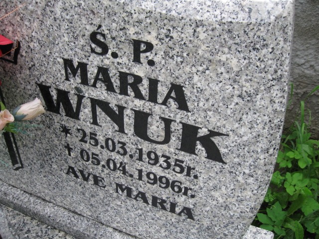 Maria Wnuk 1935 Głuszyca - Grobonet - Wyszukiwarka osób pochowanych