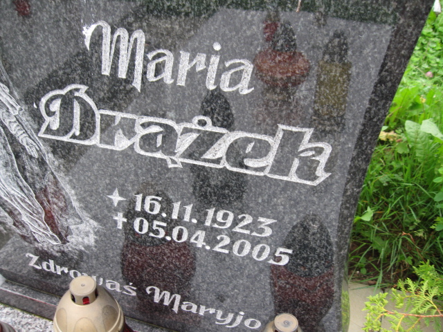 Maria Drążek 1923 Głuszyca - Grobonet - Wyszukiwarka osób pochowanych
